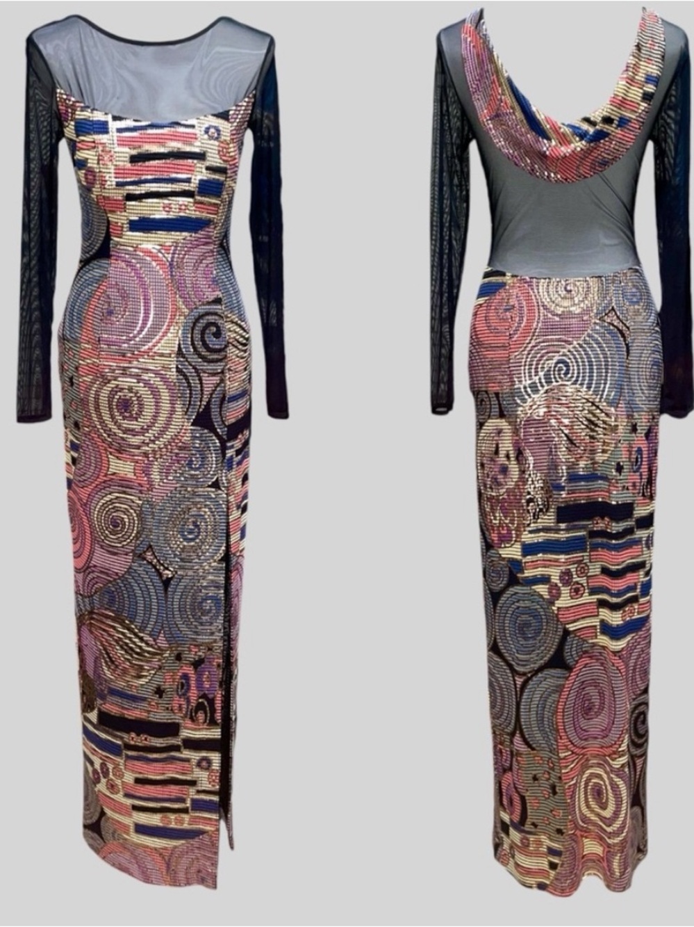 Vintage Janine London, Paris, New York Evening Gown - Excellent, Made in Italy